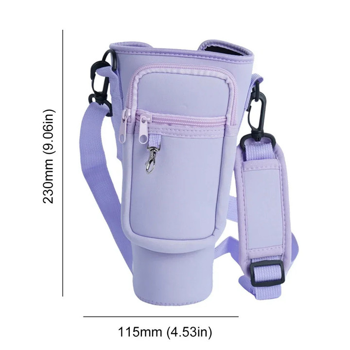 Best 40oz Water Bottle Cover Bag Pouch With Adjustable Straps Neoprene Water Pouch Holder Bottle Carrier Bag