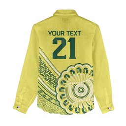 Custom Cricket Aussie Pride Women Casual Shirt Aboriginal Dot Art Cricket