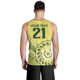 Custom Cricket Aussie Pride Men Tank Top Aboriginal Dot Art Cricket