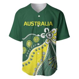 Custom Cricket Aussie Pride Baseball Jersey Indigenous Inspired