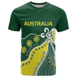 Custom Cricket Aussie Pride T Shirt Indigenous Inspired