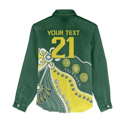 Custom Cricket Aussie Pride Women Casual Shirt Indigenous Inspired