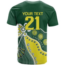 Custom Cricket Aussie Pride T Shirt Indigenous Inspired