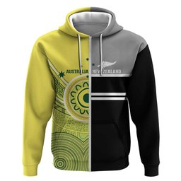 Custom Cricket AUNZ Spirit Zip Hoodie Aussie New Zealand Retro Edition