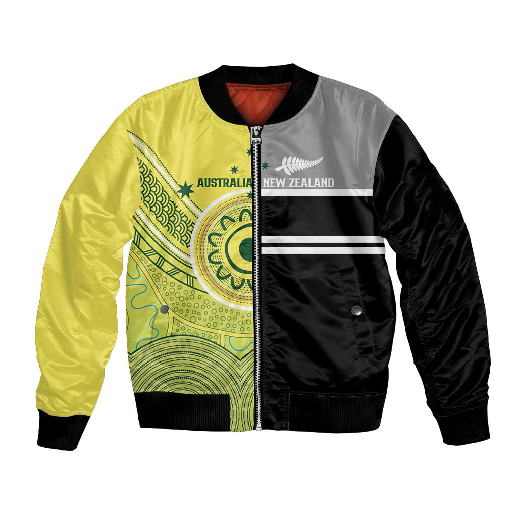 Custom Cricket AUNZ Spirit Bomber Jacket Aussie New Zealand Retro Edition
