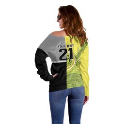 Custom Cricket AUNZ Spirit Off Shoulder Sweater Aussie New Zealand Retro Edition