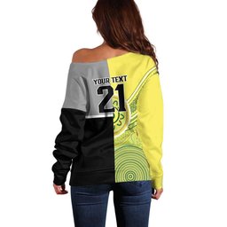 Custom Cricket AUNZ Spirit Off Shoulder Sweater Aussie New Zealand Retro Edition