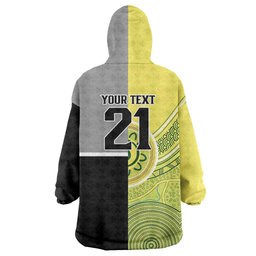 Custom Cricket AUNZ Spirit Wearable Blanket Hoodie Aussie New Zealand Retro Edition