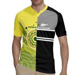 Custom Cricket AUNZ Spirit Rugby Jersey Aussie New Zealand Retro Edition
