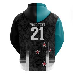 Custom NZ Cricket Pride Zip Hoodie Silver Fern Fan Supporter Apparel