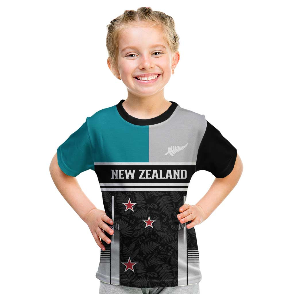 Custom NZ Cricket Pride Kid T Shirt Silver Fern Fan Supporter Apparel