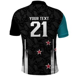 Custom NZ Cricket Pride Polo Shirt Silver Fern Fan Supporter Apparel