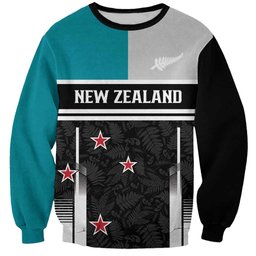 Custom NZ Cricket Pride Sweatshirt Silver Fern Fan Supporter Apparel