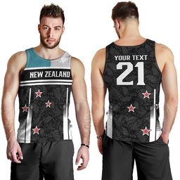 Custom NZ Cricket Pride Men Tank Top Silver Fern Fan Supporter Apparel