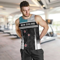 Custom NZ Cricket Pride Men Tank Top Silver Fern Fan Supporter Apparel