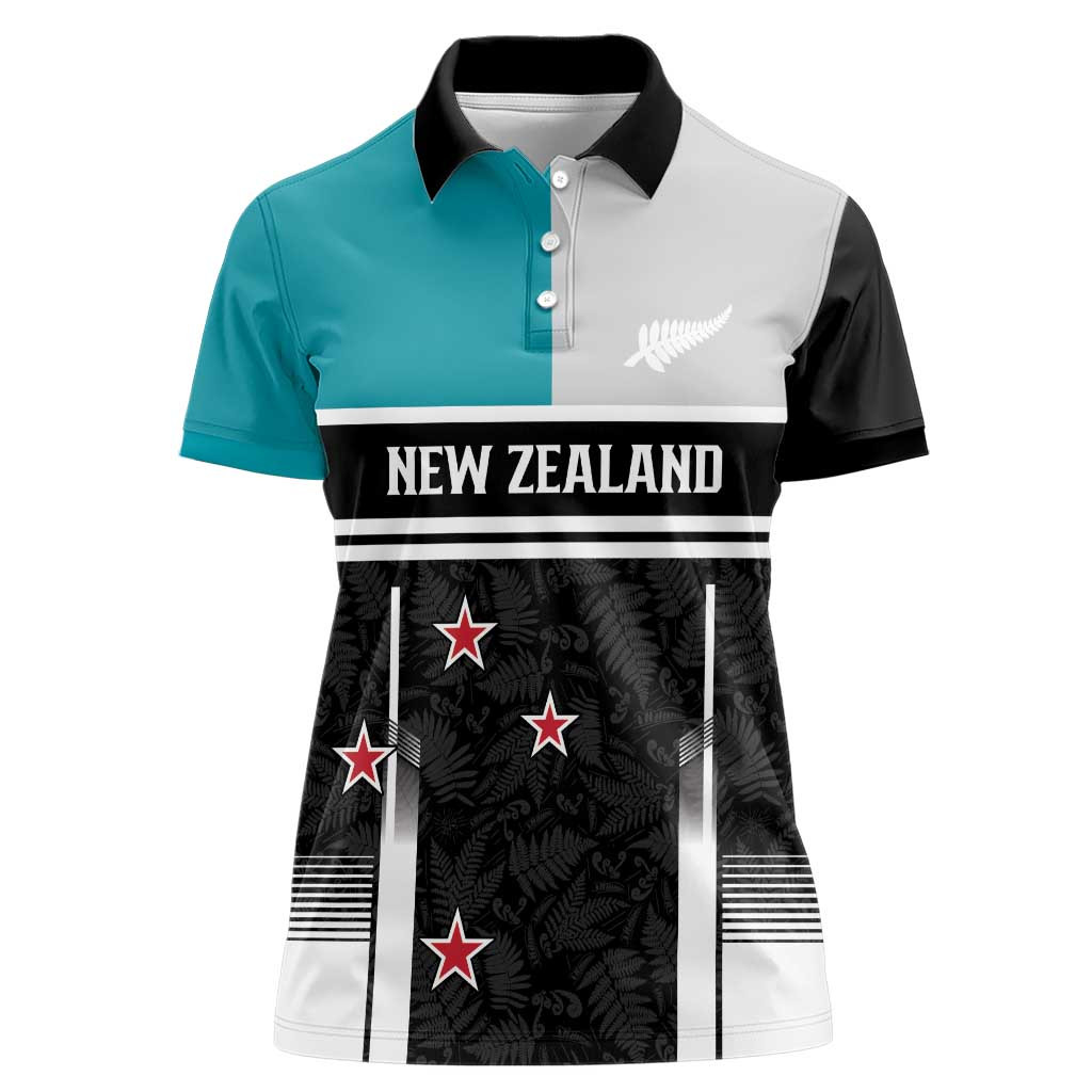 Custom NZ Cricket Pride Women Polo Shirt Silver Fern Fan Supporter Apparel