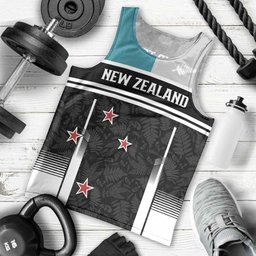 Custom NZ Cricket Pride Men Tank Top Silver Fern Fan Supporter Apparel