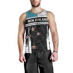 Custom NZ Cricket Pride Men Tank Top Silver Fern Fan Supporter Apparel