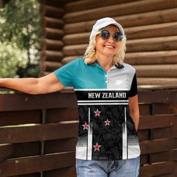 Custom NZ Cricket Pride Women Polo Shirt Silver Fern Fan Supporter Apparel
