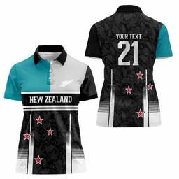 Custom NZ Cricket Pride Women Polo Shirt Silver Fern Fan Supporter Apparel