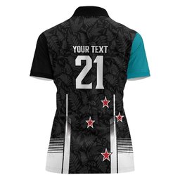 Custom NZ Cricket Pride Women Polo Shirt Silver Fern Fan Supporter Apparel