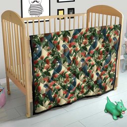New Zealand Christmas Quilt Romantic Tui Birds on Pohutukawa - Ivory