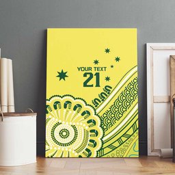 Custom Cricket Aussie Pride Canvas Wall Art Aboriginal Dot Art Cricket