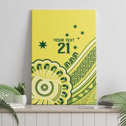 Custom Cricket Aussie Pride Canvas Wall Art Aboriginal Dot Art Cricket
