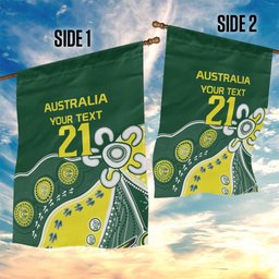 Custom Cricket Aussie Pride Garden Flag Indigenous Inspired