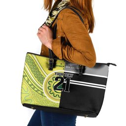 Custom Cricket AUNZ Spirit Leather Tote Bag Aussie New Zealand Retro Edition