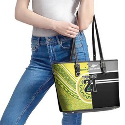 Custom Cricket AUNZ Spirit Leather Tote Bag Aussie New Zealand Retro Edition