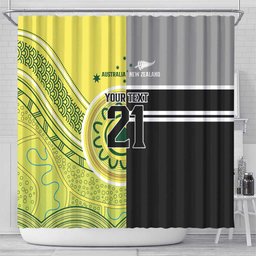 Custom Cricket AUNZ Spirit Shower Curtain Aussie New Zealand Retro Edition