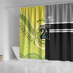 Custom Cricket AUNZ Spirit Shower Curtain Aussie New Zealand Retro Edition