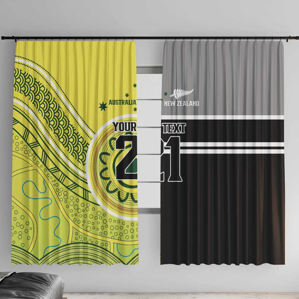 Custom Cricket AUNZ Spirit Window Curtain Aussie New Zealand Retro Edition