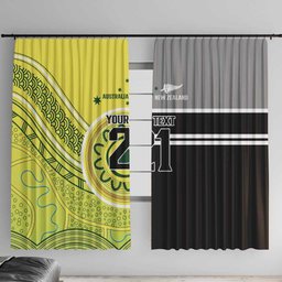 Custom Cricket AUNZ Spirit Window Curtain Aussie New Zealand Retro Edition
