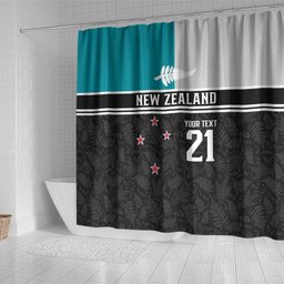 Custom NZ Cricket Pride Shower Curtain Silver Fern Fan Supporter Apparel