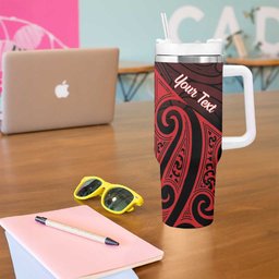 Personalised Keep Maori Wards New Zealand Tumbler With Handle Stronger Together Aotearoa Taniko