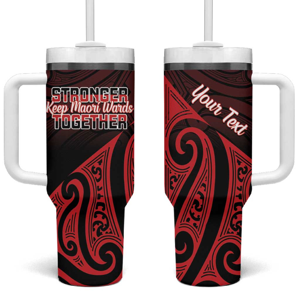 Personalised Keep Maori Wards New Zealand Tumbler With Handle Stronger Together Aotearoa Taniko