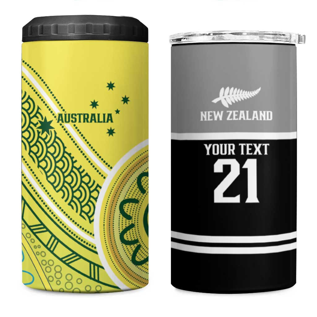 Custom Cricket AUNZ Spirit 4 in 1 Can Cooler Tumbler Aussie New Zealand Retro Edition