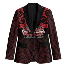Personalised Keep Maori Wards New Zealand Blazer Stronger Together Aotearoa Taniko