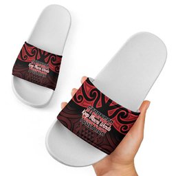 Keep Maori Wards New Zealand Slide Sandals Stronger Together Aotearoa Taniko