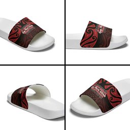 Keep Maori Wards New Zealand Slide Sandals Stronger Together Aotearoa Taniko
