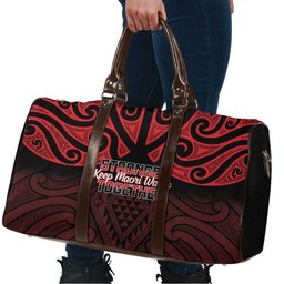 Keep Maori Wards New Zealand Travel Bag Stronger Together Aotearoa Taniko