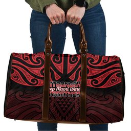 Keep Maori Wards New Zealand Travel Bag Stronger Together Aotearoa Taniko