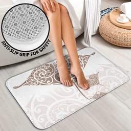 New Zealand Manta Ray Tattoo Bathroom Set Aotearoa Maori Haehae Beige