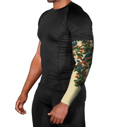 New Zealand Christmas Arm Sleeves Romantic Tui Birds on Pohutukawa - Ivory