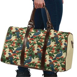 New Zealand Christmas Travel Bag Romantic Tui Birds on Pohutukawa - Ivory