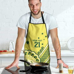 Custom Cricket Aussie Pride Apron Aboriginal Dot Art Cricket