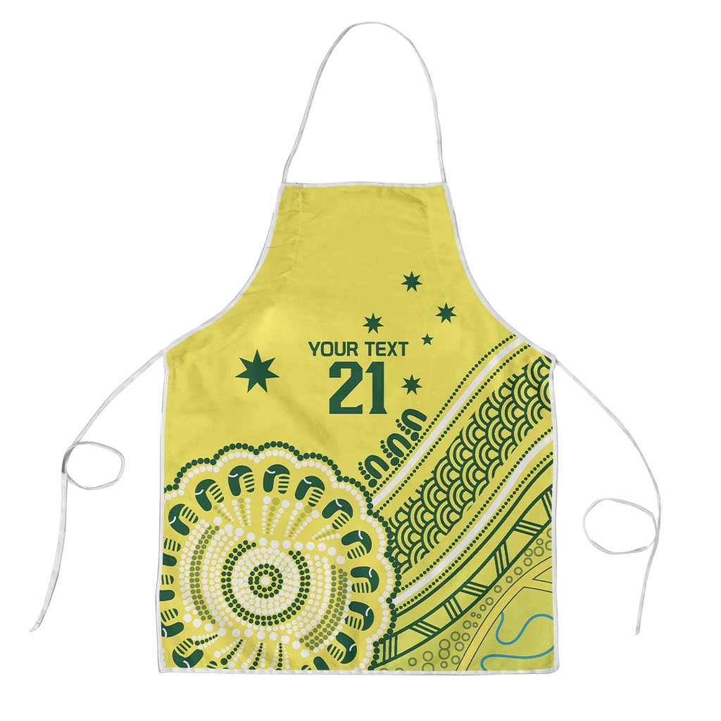 Custom Cricket Aussie Pride Apron Aboriginal Dot Art Cricket