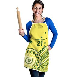 Custom Cricket Aussie Pride Apron Aboriginal Dot Art Cricket